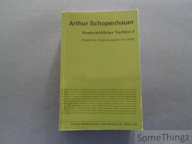 Cover van Handschriftlicher Nachlass 4 [Reprint der Originalausgabe von 1895]