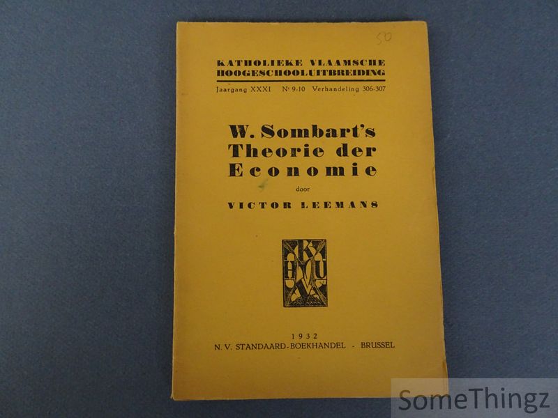 Cover van W. Sombart's Theorie der Economie.