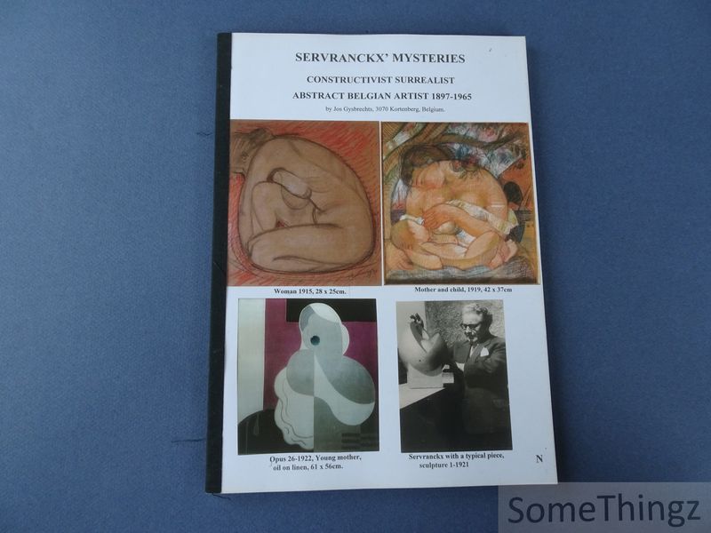 Cover van Servranckx' mysteries. Constructivist surrealist abstract Belgian artist 1897-1965. [Dutch text, nederlandstalige tekst.]