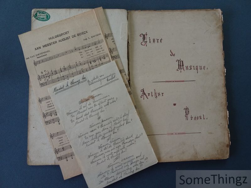 Cover van Livre de Musique. [Handgeschreven liederboek, liedjesschrift.]