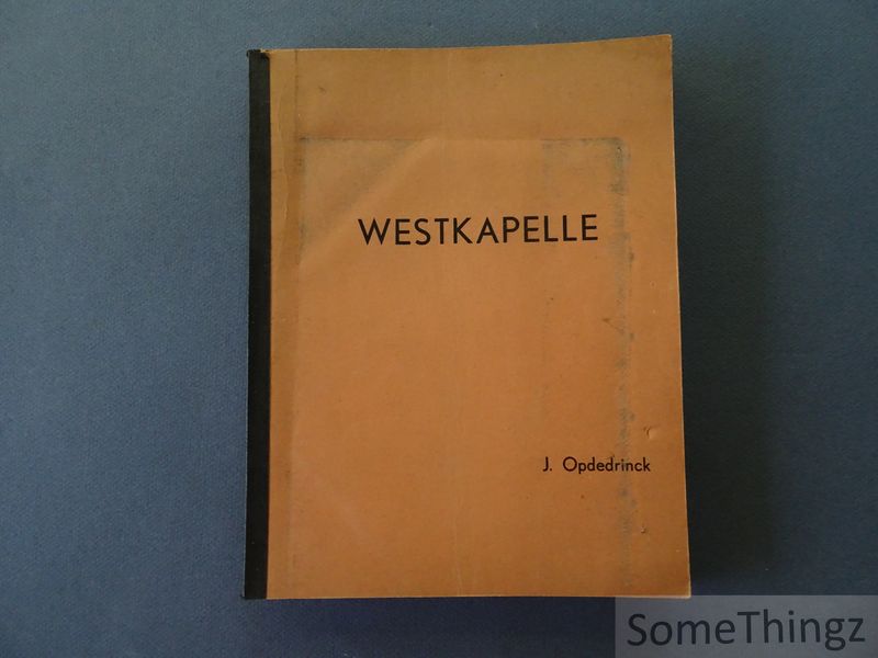 Cover van Westkapelle: geschiedkundige schets.