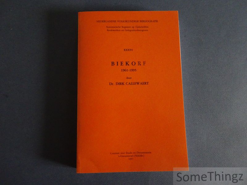 Cover van Biekorf 1961-1995. [Nederlandse Volkskundige Bibliografie. Deel XXXVI.]