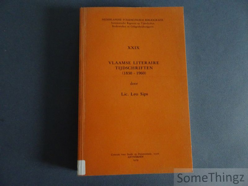 Cover van Vlaamse literaire tijdschriften (1850-1960). [Nederlandse Volkskundige Bibliografie. Deel XXIX.]