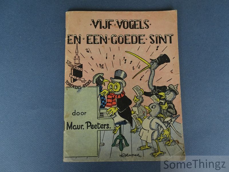 Cover van Vijf vogels en een Goede Sint. Illustratie en omslag door Croucher.