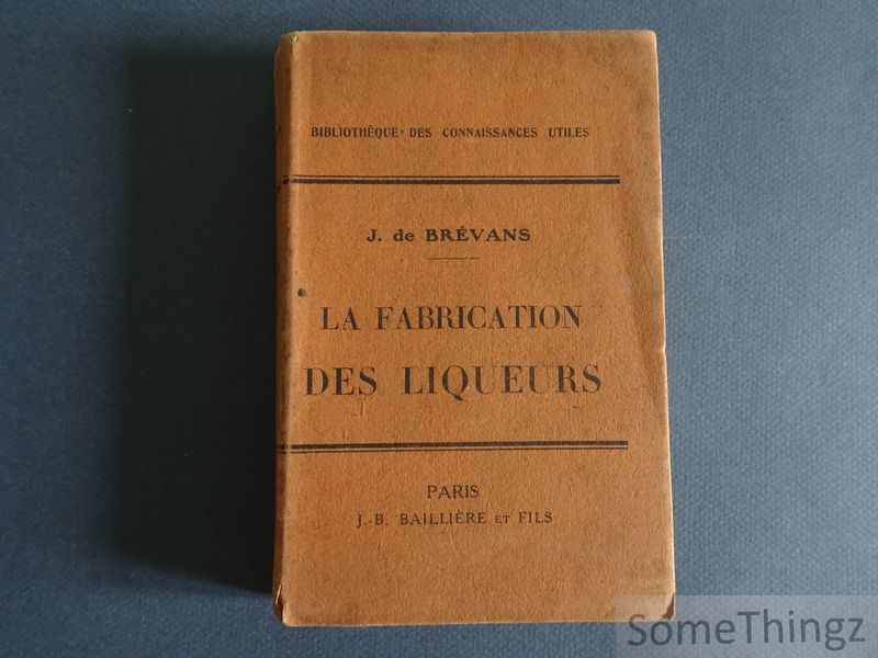 Cover van La fabrication des liqueurs.