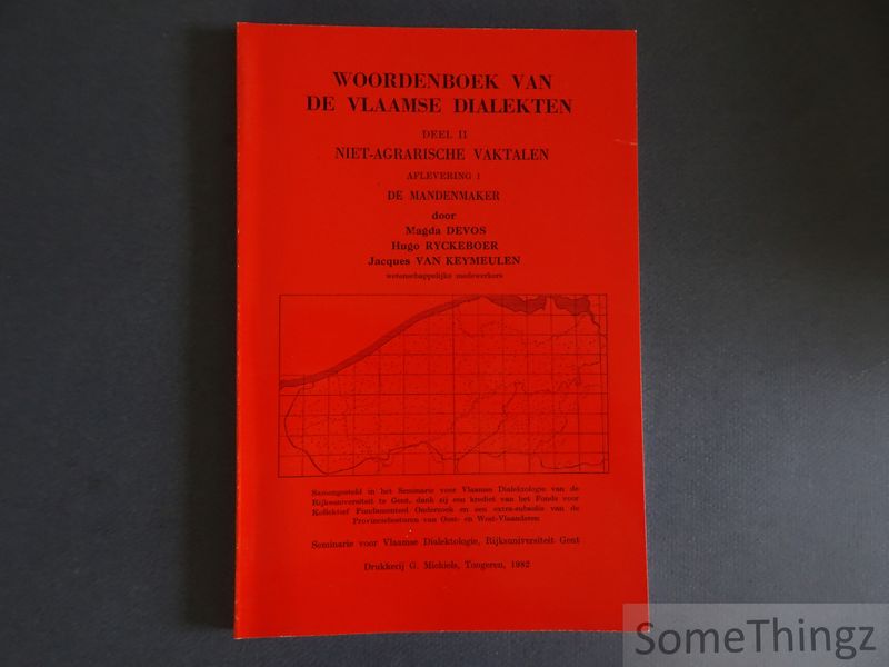 Cover van Woordenboek van de Vlaamse dialecten. Deel II: Niet-agrarische vaktalen. Aflevering 1: De mandenmaker