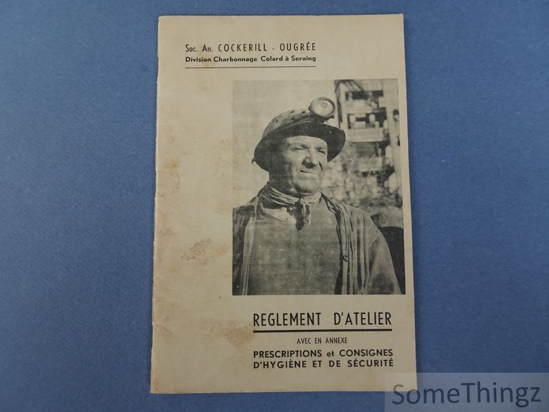 Cover van Reglement d'atelier avec en annexe prescriptions et consignes d'hygiène et de sécurité.