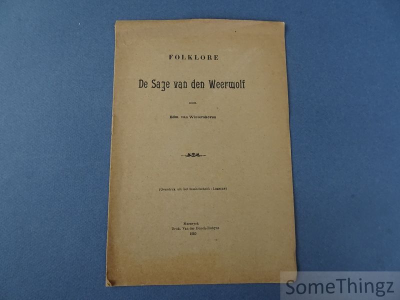 Cover van Folklore. De Sage van den Weerwolf.