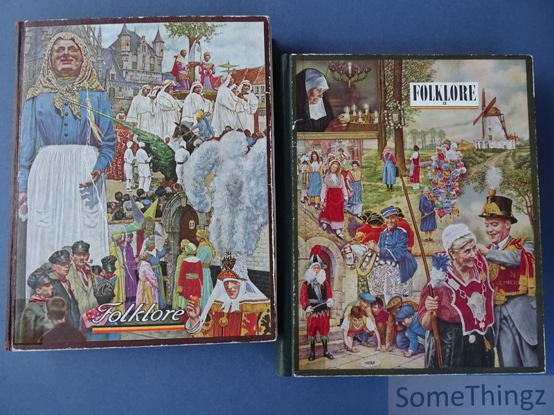 Cover van Een bloemfestoen van papieren rozen : enkele overleveringen en gebruiken van Belgische folklore. / Het tweede bloemfestoen van papieren rozen: enkele tradities en gebruiken van de Belgische folklore. [2 delen]