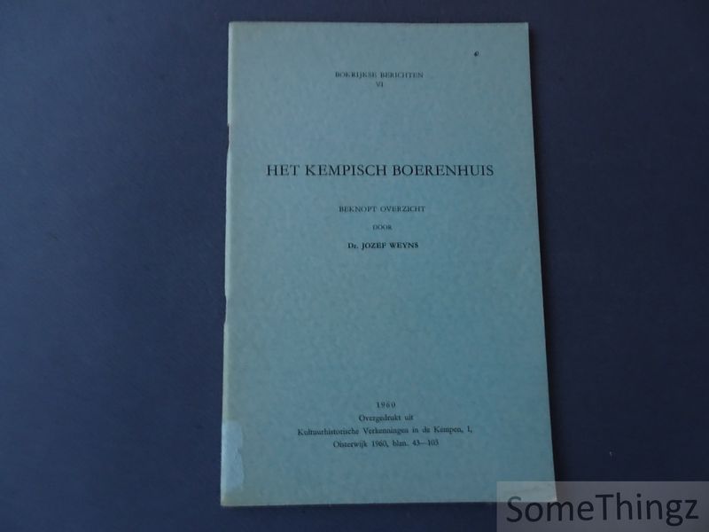 Cover van Het Kempisch boerenhuis: beknopt overzicht.