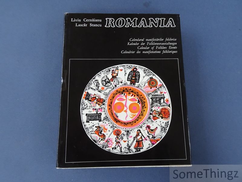 Cover van Romania. Calendarul manifestarilor Folclorice. Kalender der Folkloreveranstaltungen. Calendar of Folklore Events. Calendrier des manifesations folkloriques.