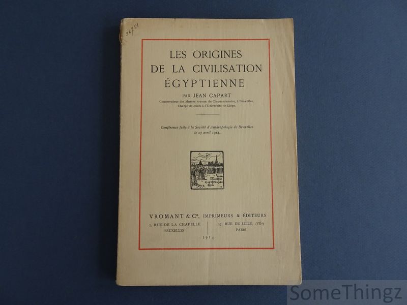 Cover van Les origines de la civilisation égyptienne.