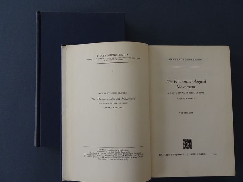 Cover van The Phenomenological Movement: a historical introduction.(2 vols.)