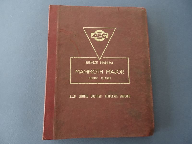 Cover van Service manual for 'Mammoth Major'. Goods chassis.