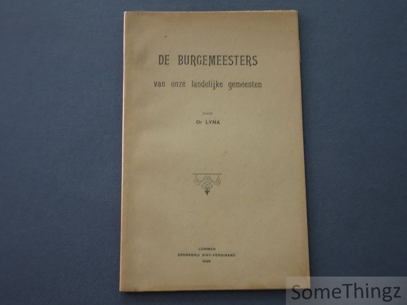 Cover van De burgemeesters van onze landelijke gemeenten.