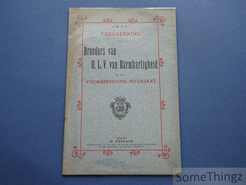Cover van Vergadering der Broeders van O.L.V. van Barmhartigheid en het voorbereidend noviciaat.