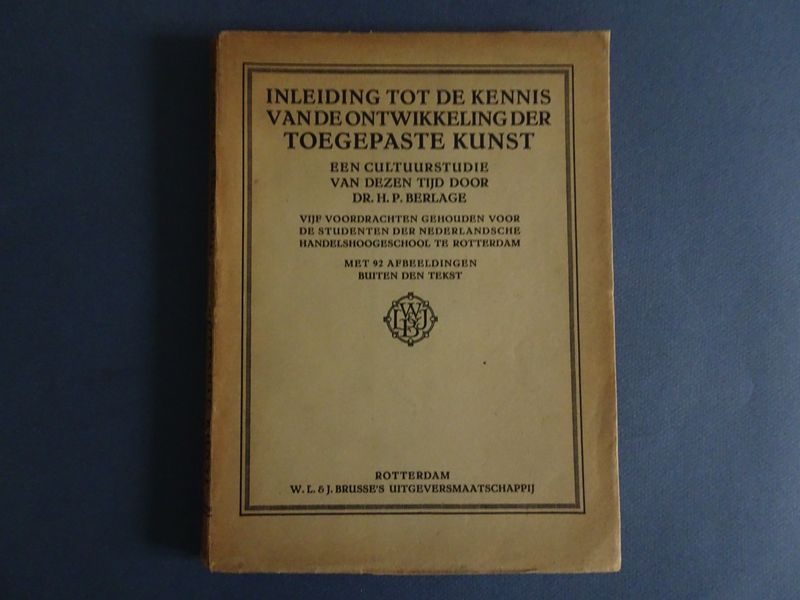 Cover van Inleiding tot de kennis van de ontwikkeling der toegepaste kunst.