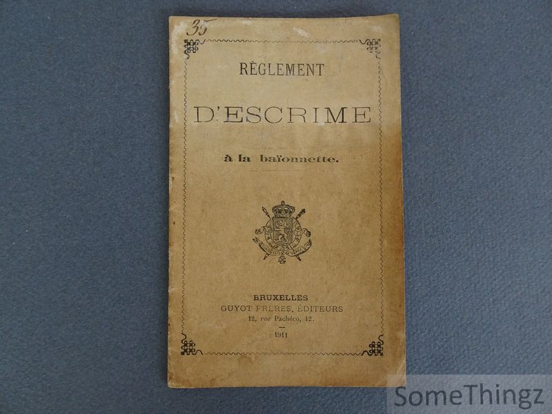 Cover van Règlement d'escrime à la baïonette.